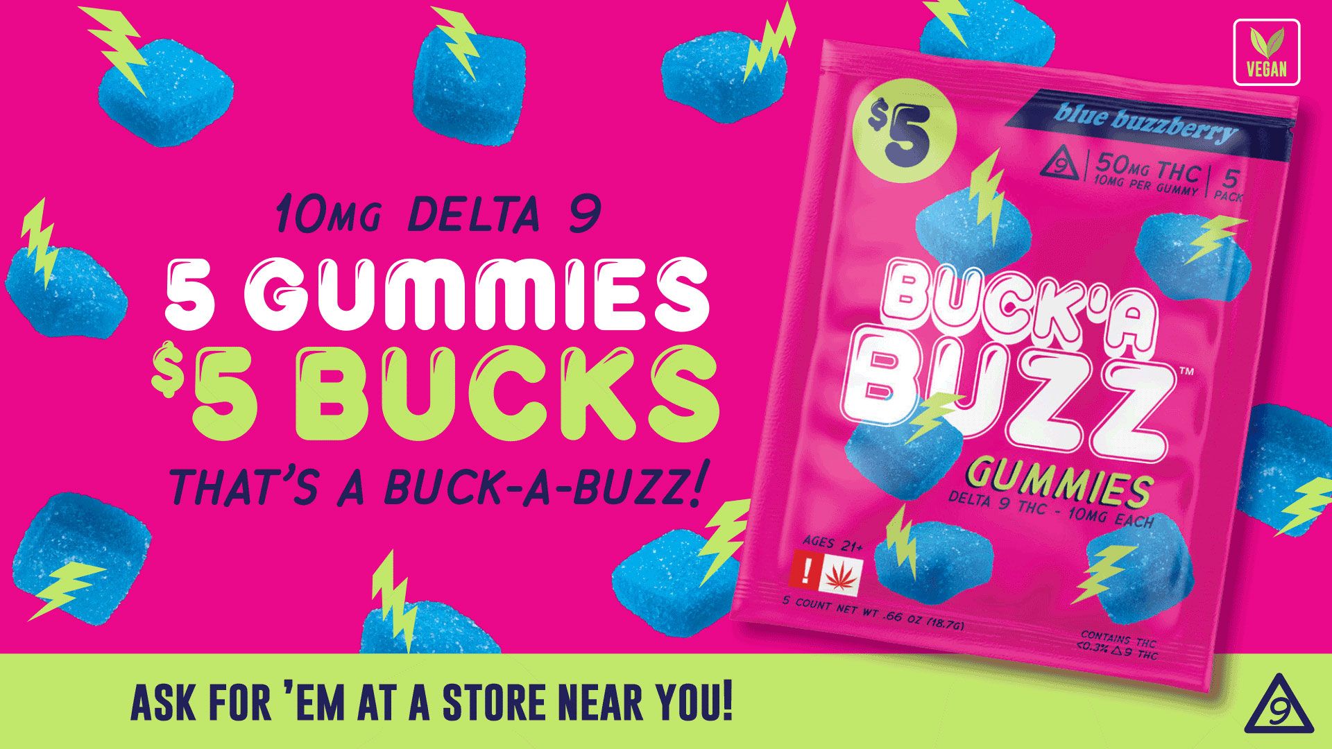 That's a Buck'A Buzz THC gummies