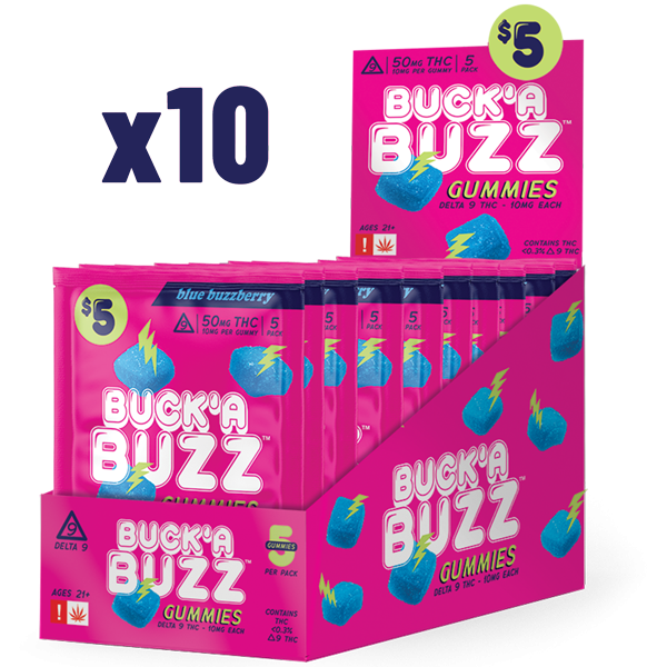 Buck'A Buzz THC gummies 10 pack