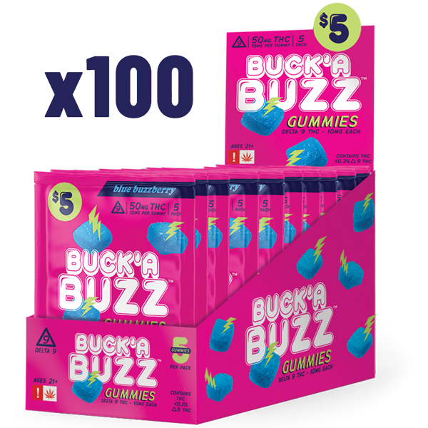 Buck'A Buzz THC gummies 100 pack